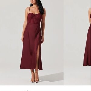 Lace Bustier Midi Dress NWT